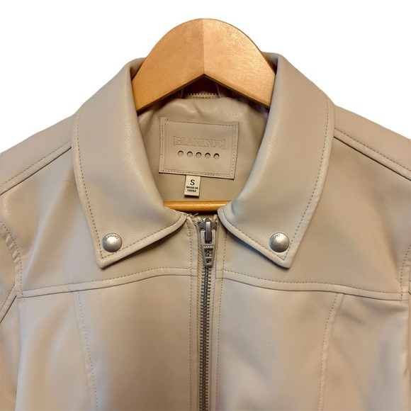 BlankNYC Faux Soft Leather Bomber Jacket, On Me Cream, Womens size Small - Picture 4 of 12